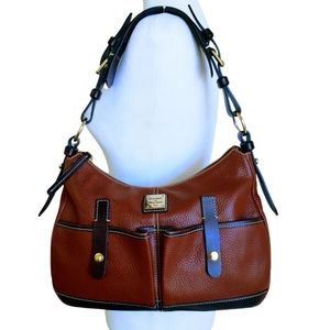 Dooney & Bourke Brown And Black Leather Women's Shoulder Bag